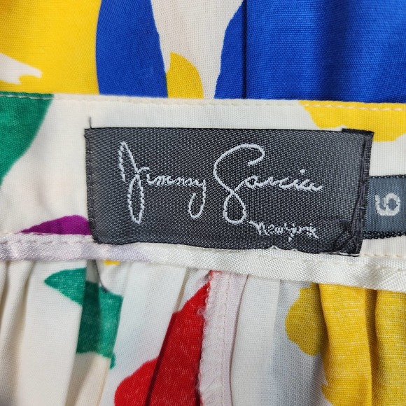 Vintage 1990s Jimmy Garcia NY Skirt Bright Flowers - Picture 5 of 5